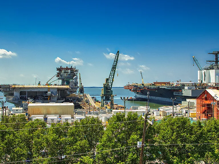 Amazing views of the shipyard