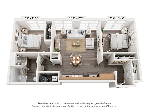 Floor plan Two Bedroom