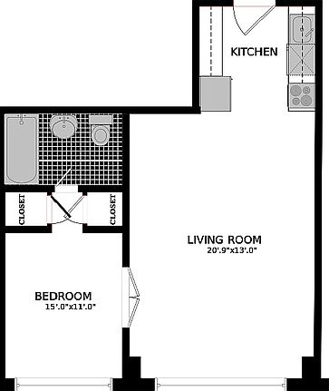 2nd image of 315 W 57th St APT 10F