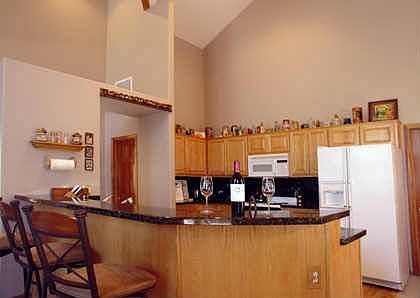 Open Kitchen Overlooks Great Room