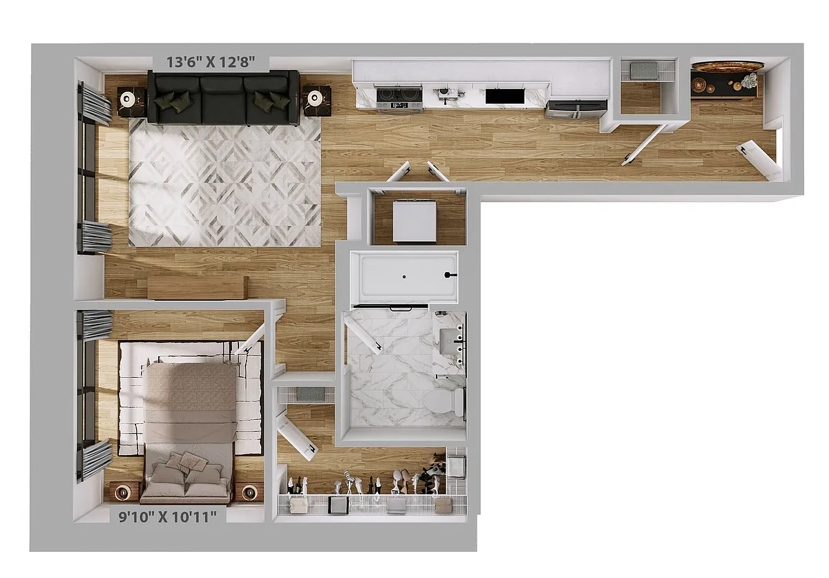 Floor plan A11 - One Bedroom