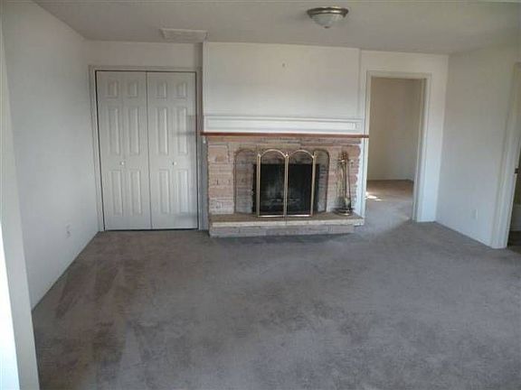Living room and fireplace