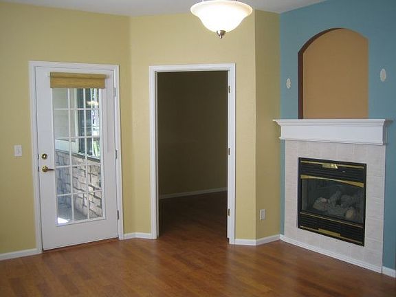 great room and fireplace