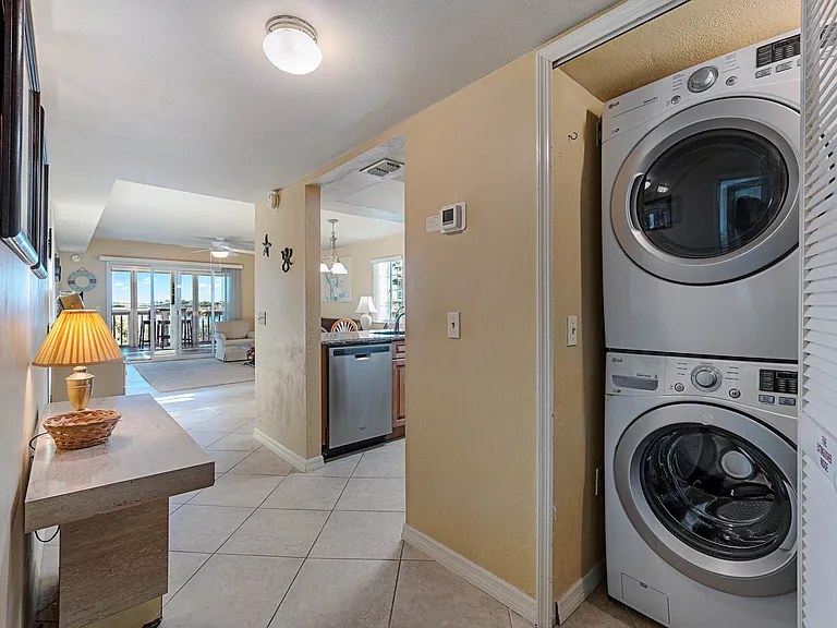 Full-size washer and dryer.