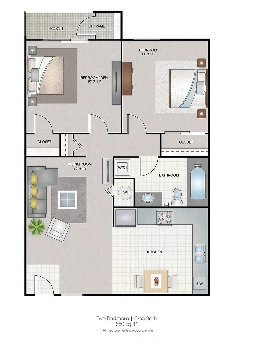 Floor plan Regular Two Bedroom