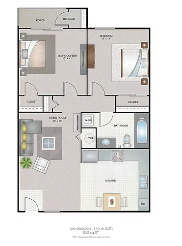 Floor plan Regular Two Bedroom