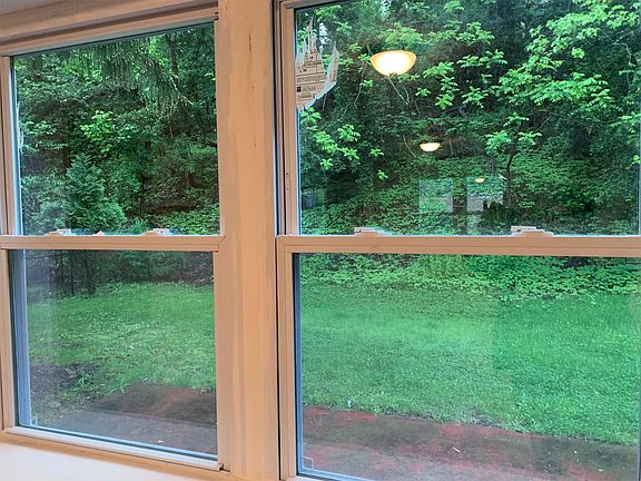 View of backyard from living room