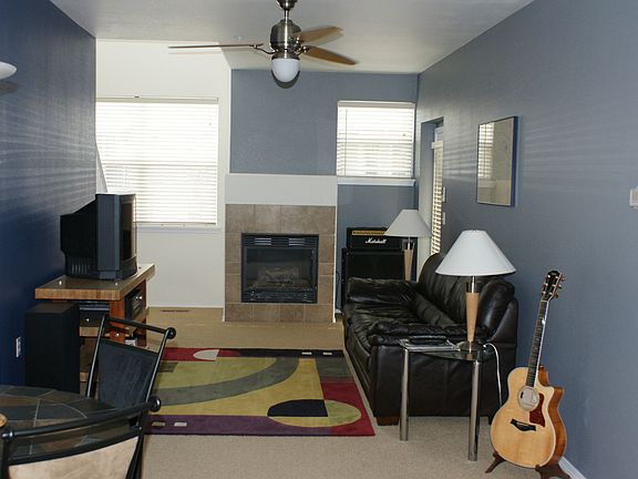 Living room with fireplace