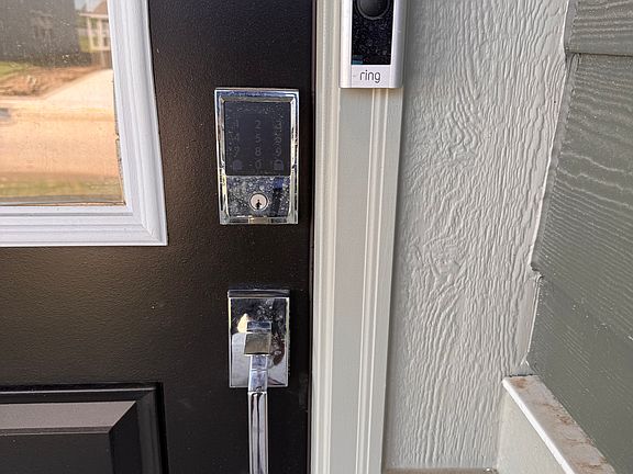 Ring doorbell and keypad lock