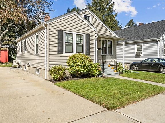 Front view and driveway