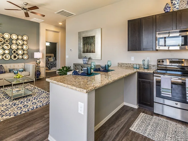 Living Room, Kitchen & Dining Area (2 Bedroom)