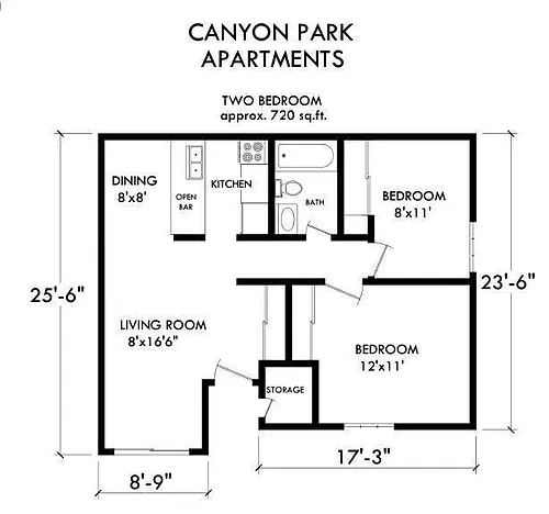 Floor plan 2 Bedroom