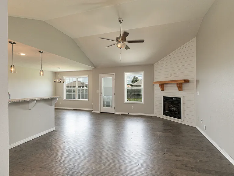 fireplace in large entertaining/ family room