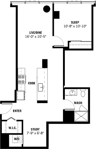 Floor plan One Bed 09