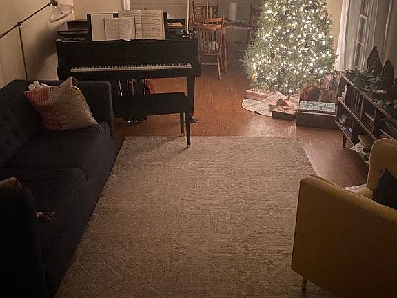 Front room leading into dining room