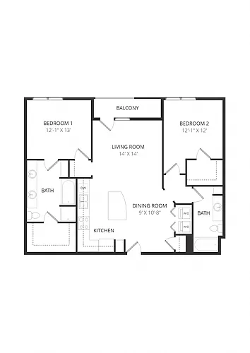 Floor plan Building F FB2