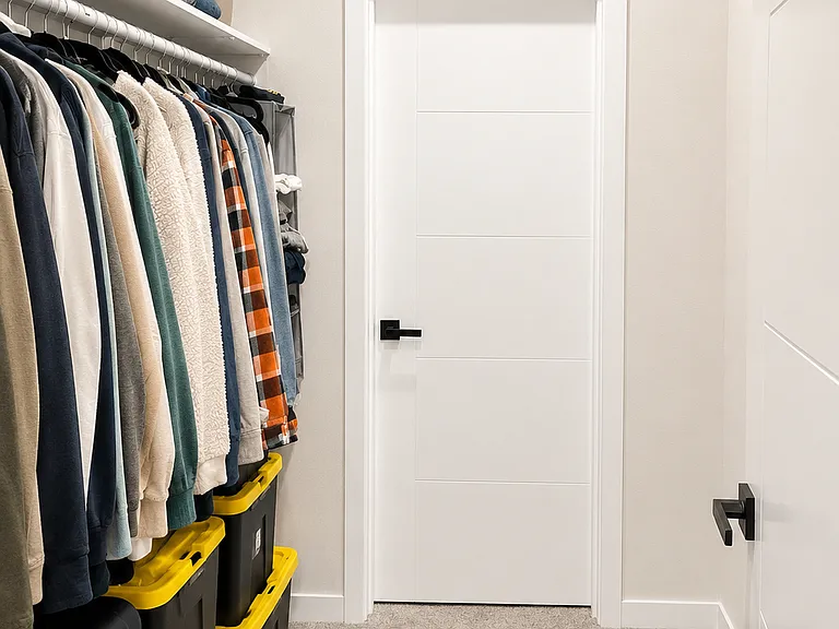 Closet in master bedroom