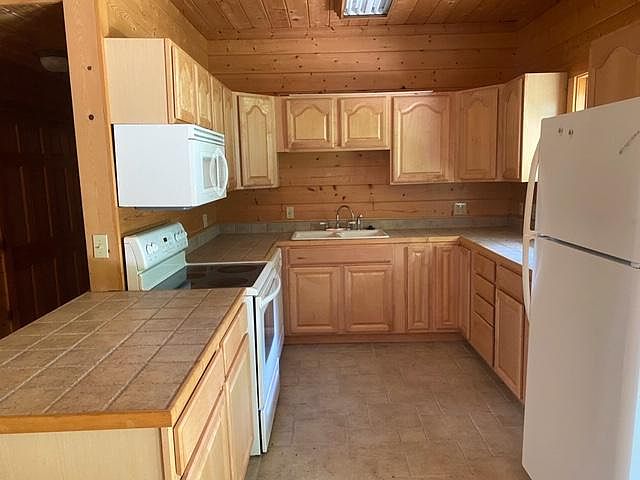 Open concept from living room to kitchen