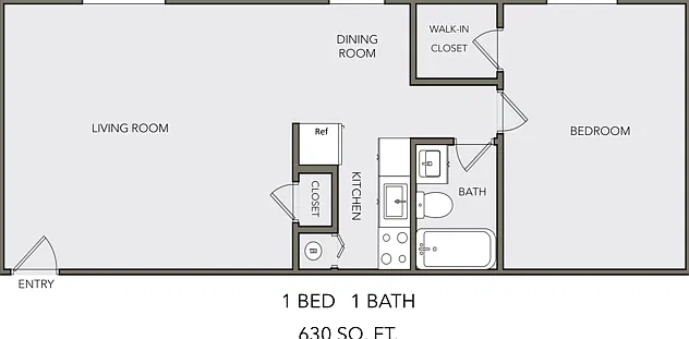 1 bed, 650 sqft, $985 — Photo 2
