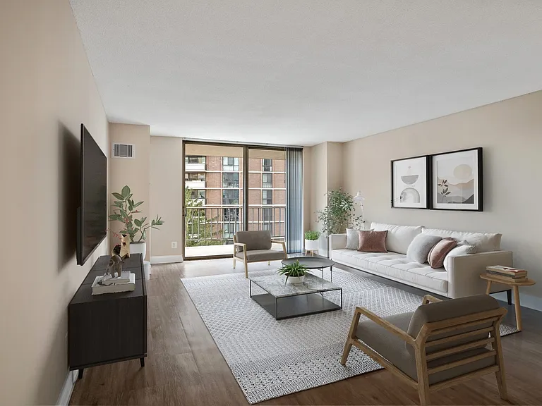 Select homes have upgraded livingrooms with wood flooring throughout
