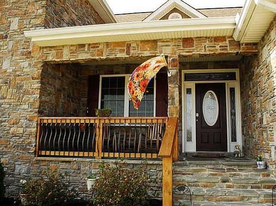 Notice the extensive stonework