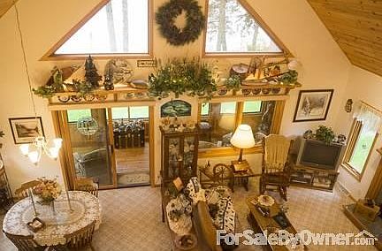 View of Great Room and Dining from Loft