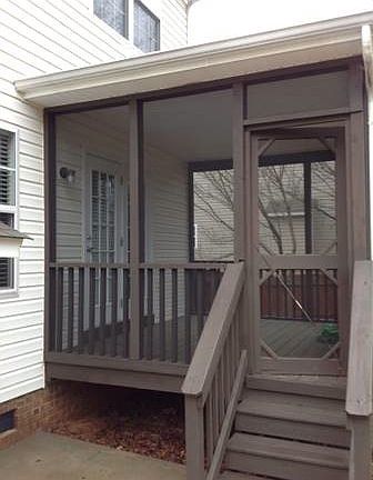 screened in back porch