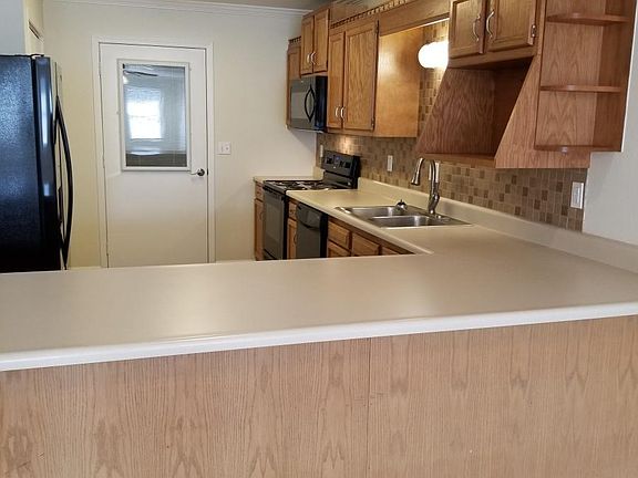 Kitchen with New Black Appliances