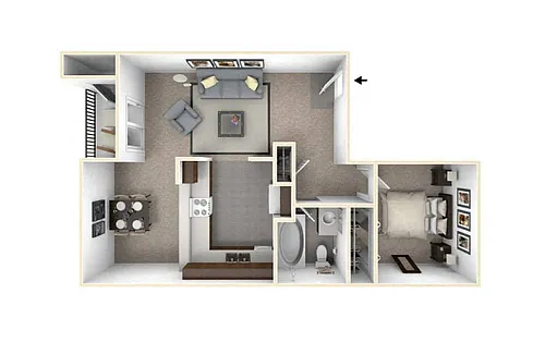 Floor plan 1X1 A