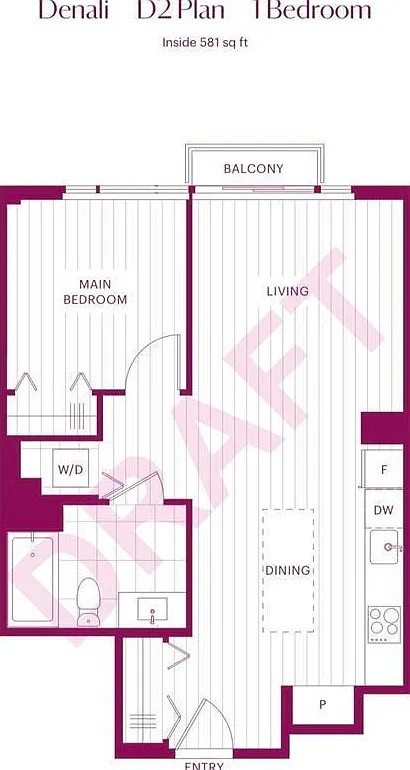 1 bed, 580 sqft, $2,100 — Photo 1