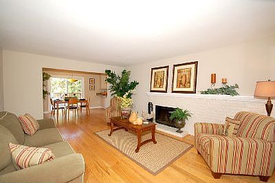 Living Room flows into Dining Room