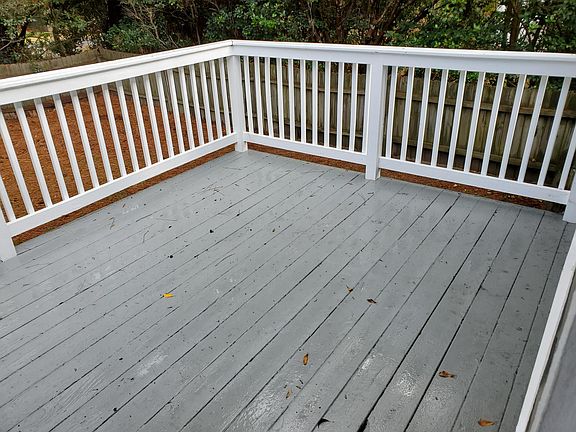 Peek at renovated deck