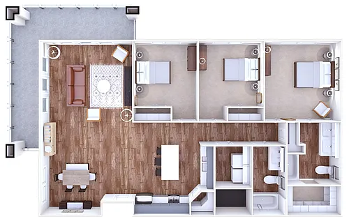 Floor plan The Freight 3x2