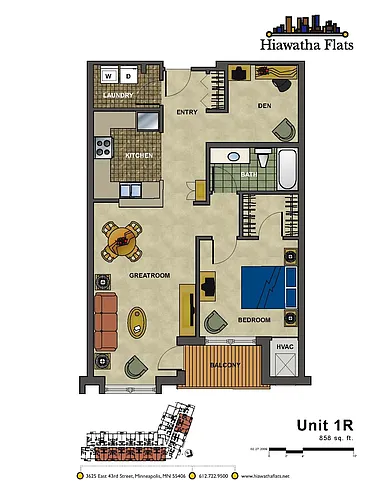 Floor plan 1R