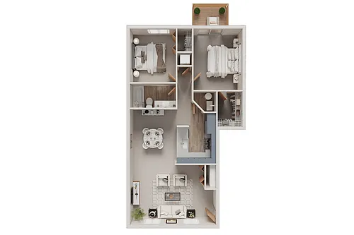 Floor plan Two Bedroom
