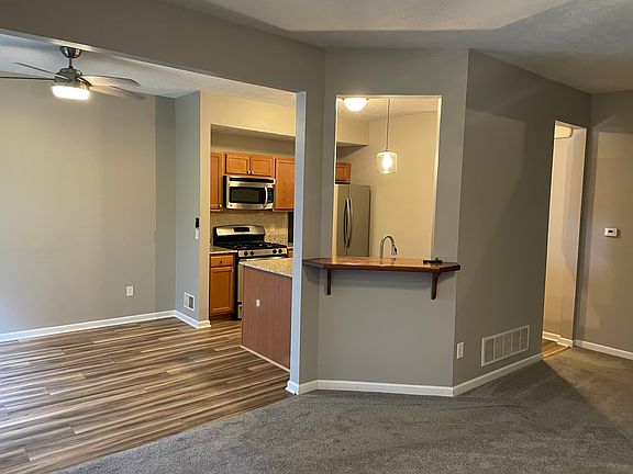 Dining Room & Kitchen - View from Living Room
