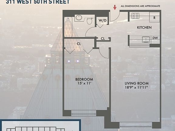 2nd image of 311 W 50th St APT 3G