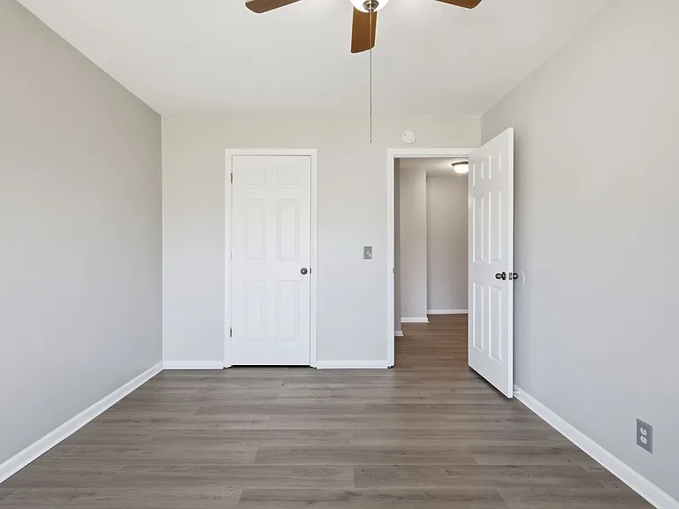 Master bedroom. Door to left is the walk in closet