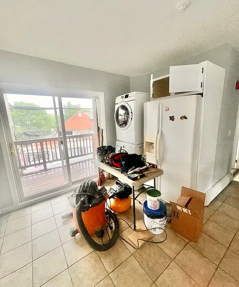 kitchen with slider