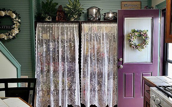 Kitchen side door and pantry