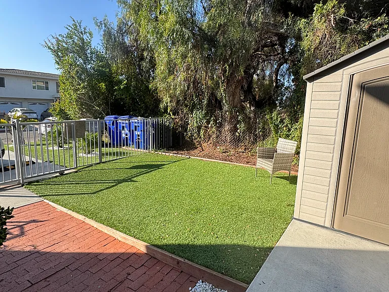 space directly in front of the apartment