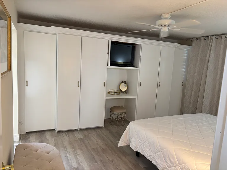 built in dresser and closet