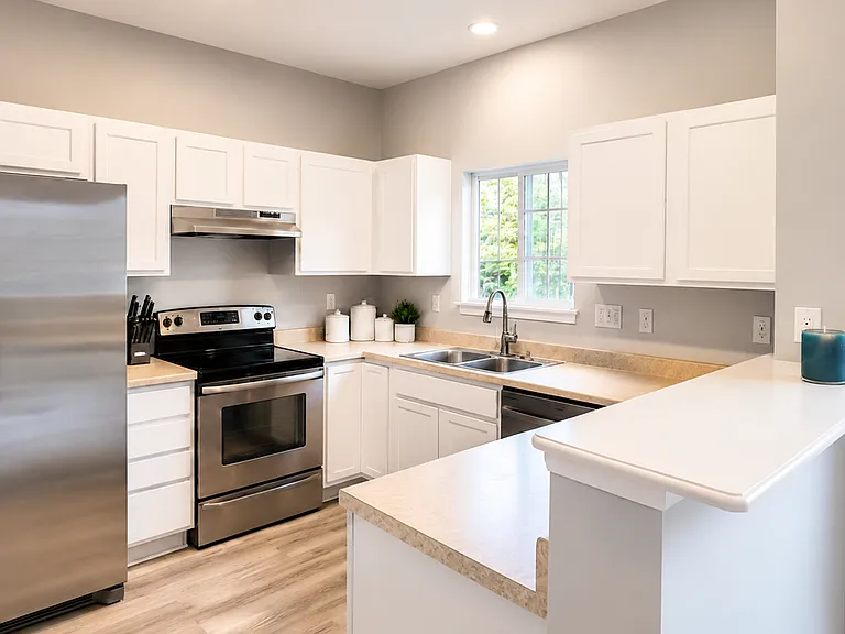 Kitchen
Brand new appliances!
Fridge, Stove & Dishwasher.
