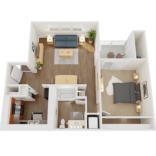 Floor plan 1 Bed 1 Bath