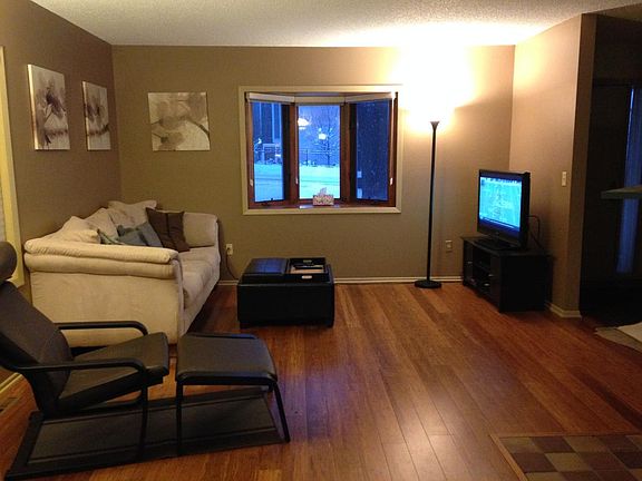 Living Room with bamboo wood floors