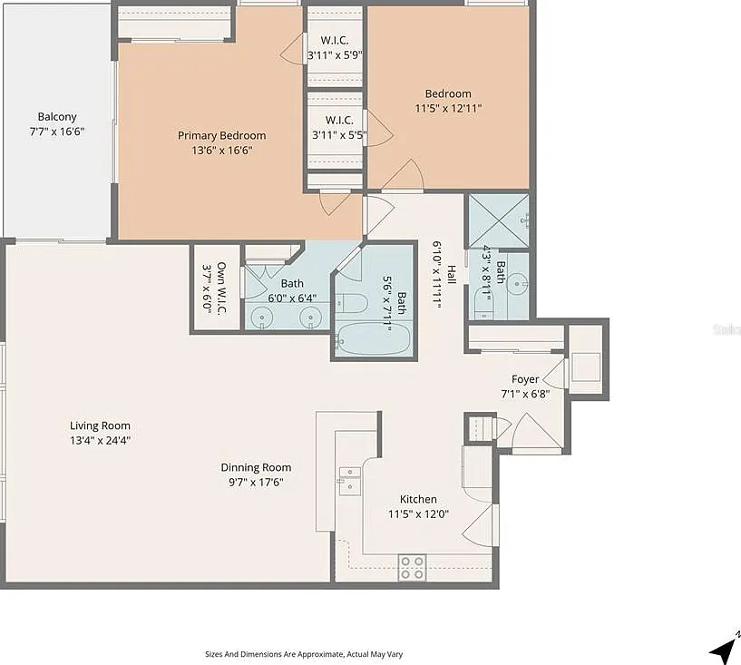 2 bed, 2.0 bath, 1403 sqft, $6,500 — Photo 3