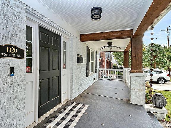 Covered porch with fans and lights