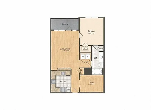 Floor plan A8 + Study