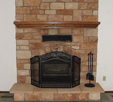 Living Room Rock Fire Place