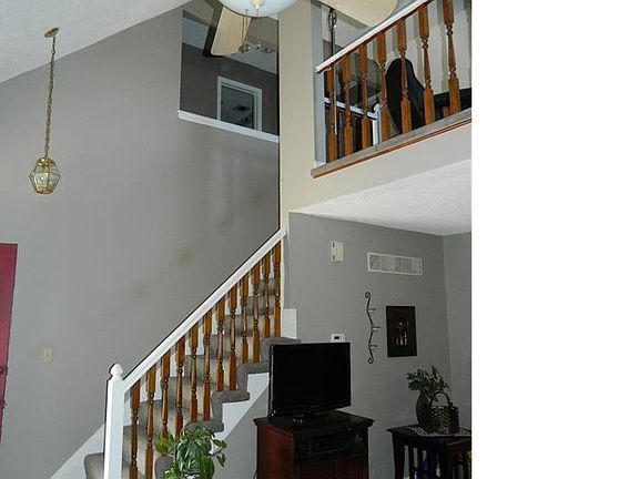 View looking up from living room